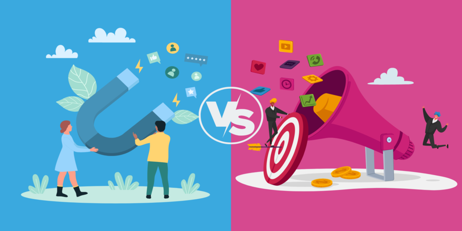What is the difference between inbound and outbound marketing?